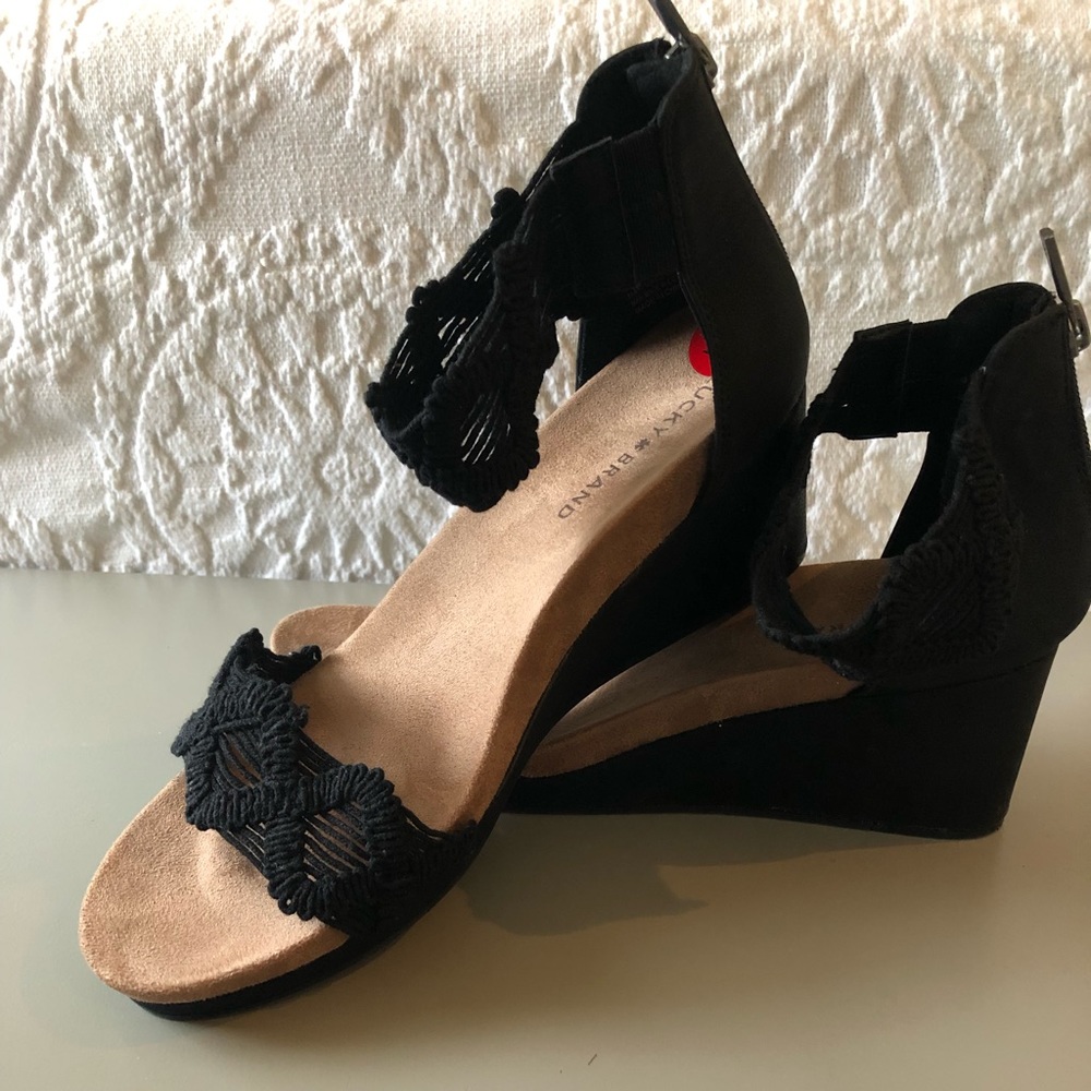LUCKY BRAND Macramé Wedge
